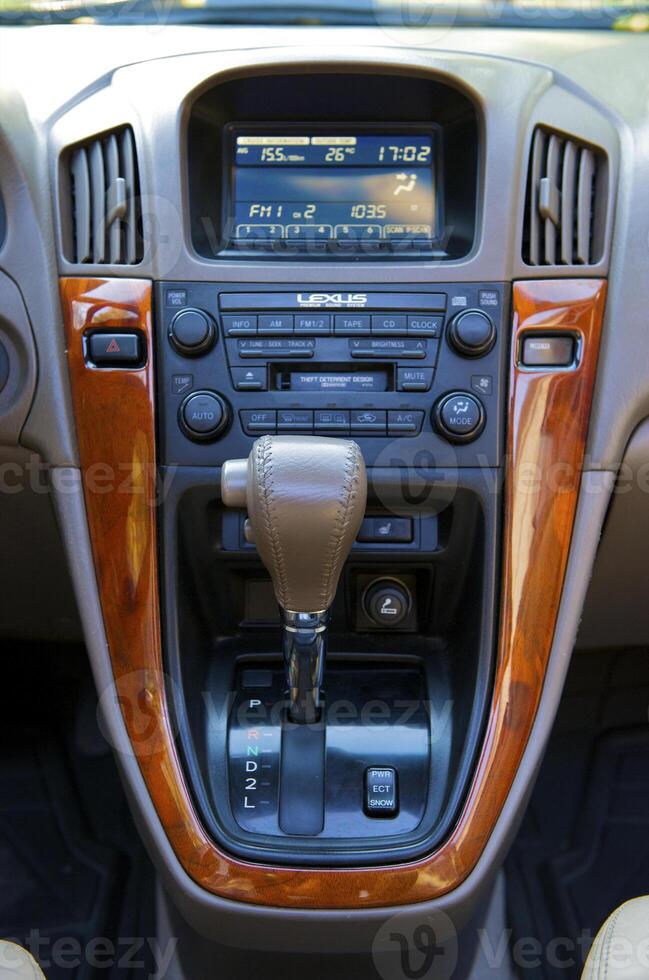 close-up details of automobile's interior photo