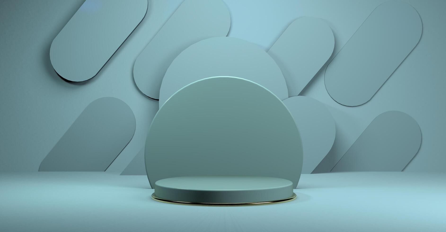 Background with Podium for promote product 3D render photo