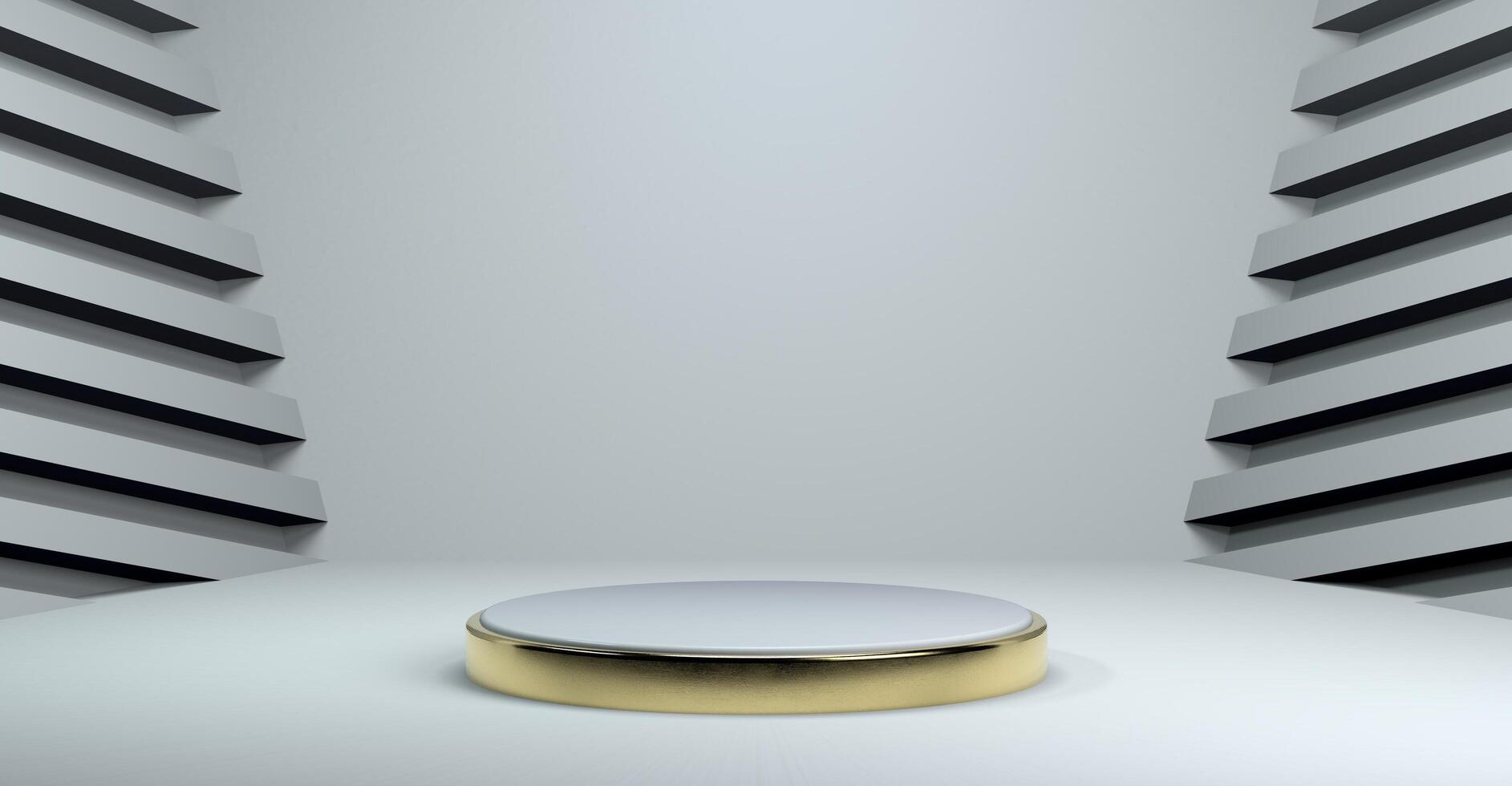 Background with Podium for promote product 3D render photo