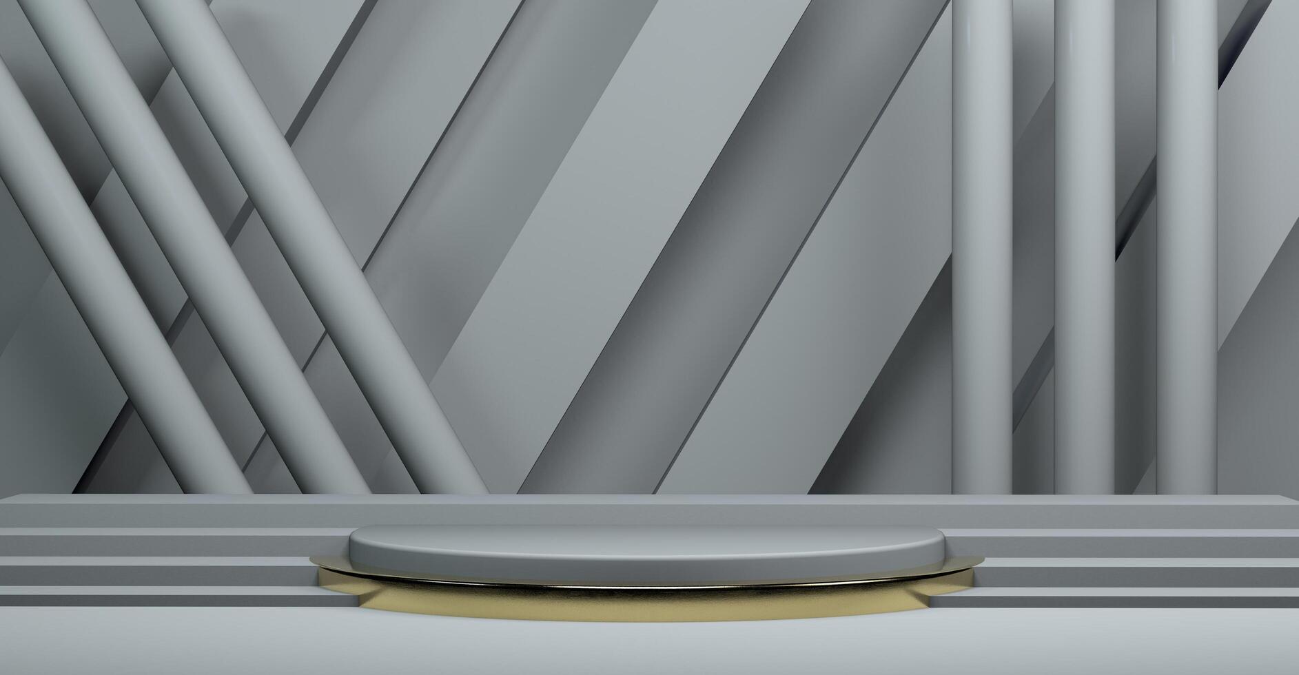 Podium with Background 3D render photo