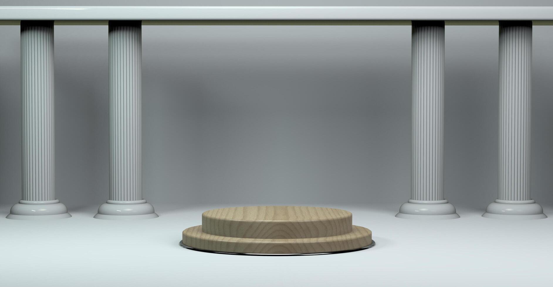 Podium with Background 3D render photo