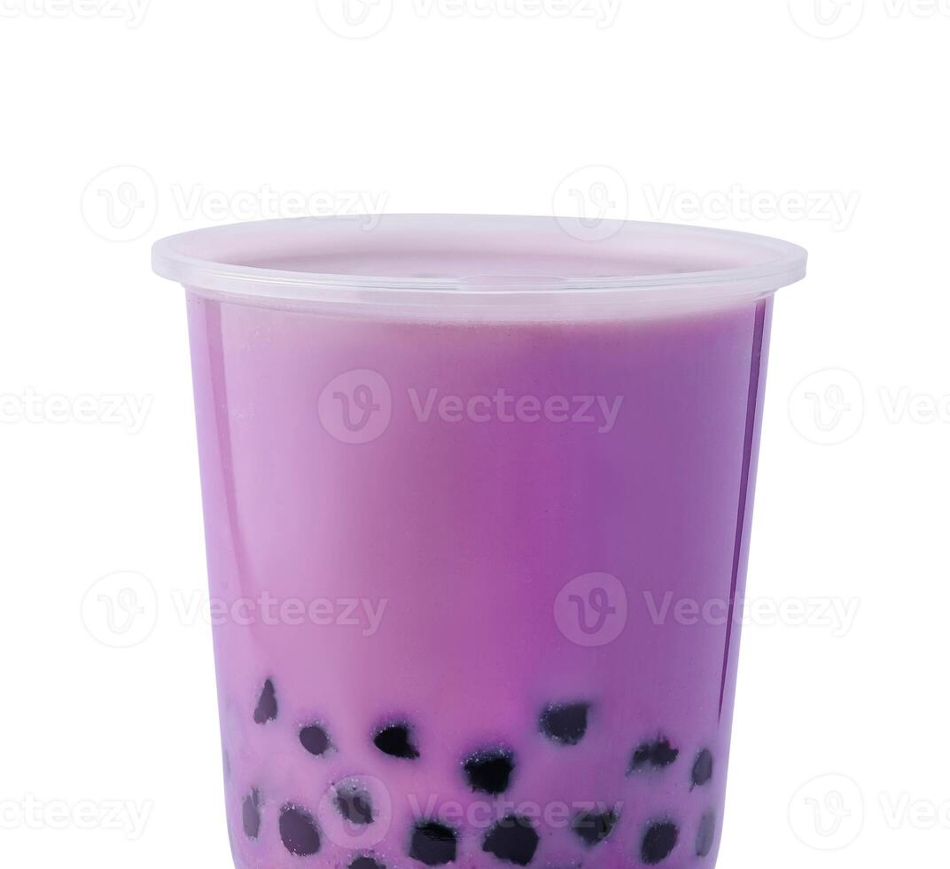 Bubble tea in a plastic cup photo