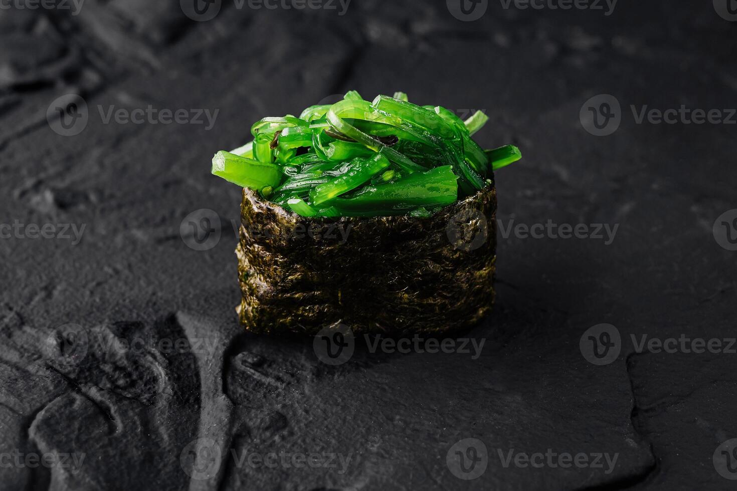 Gourmet seaweed salad on dark slate photo
