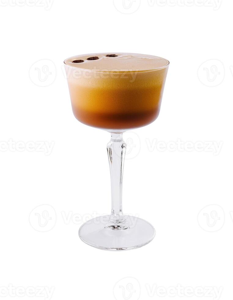 Espresso martini cocktail isolated on white photo