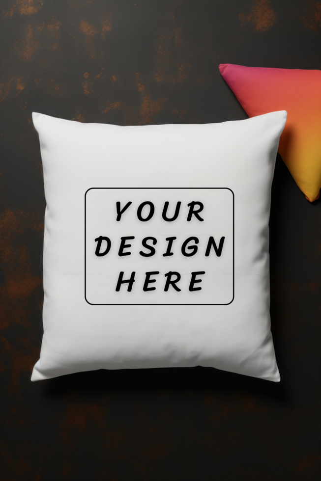 White Pillow mockup on dark background psd