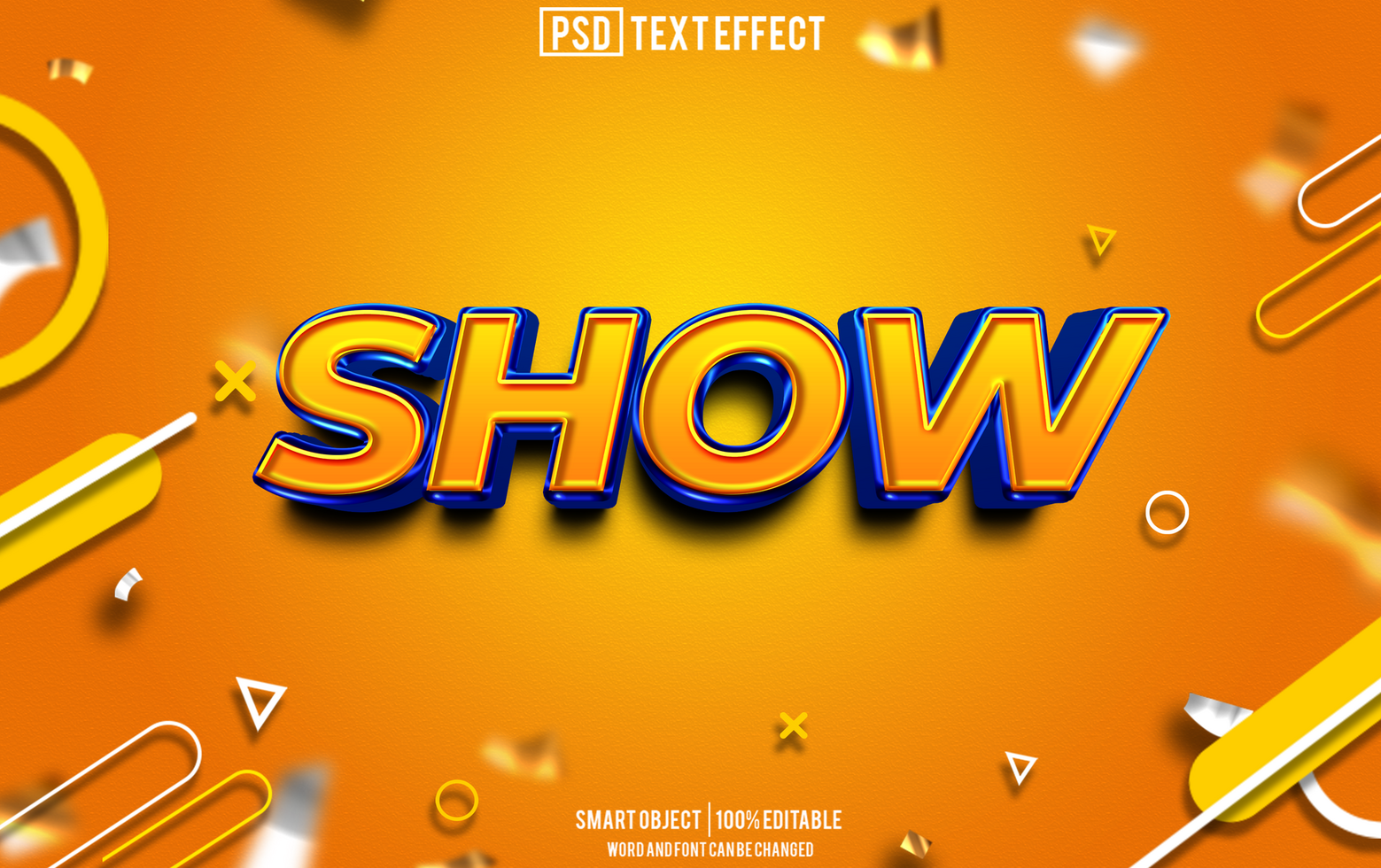 show text effect, font editable, typography, 3d text psd