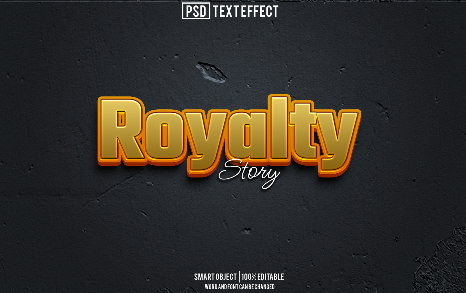 royalty text effect, font editable, typography, 3d text psd