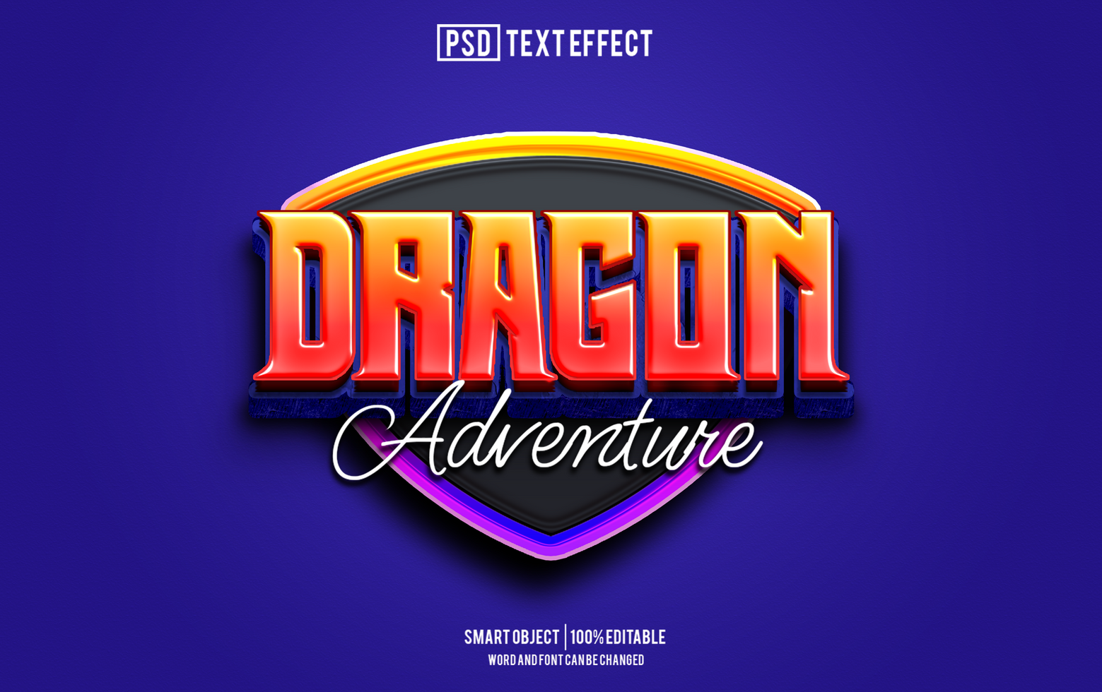 dragon text effect, font editable, typography, 3d text psd