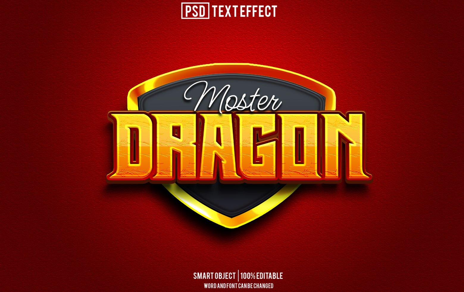dragon text effect, font editable, typography, 3d text psd