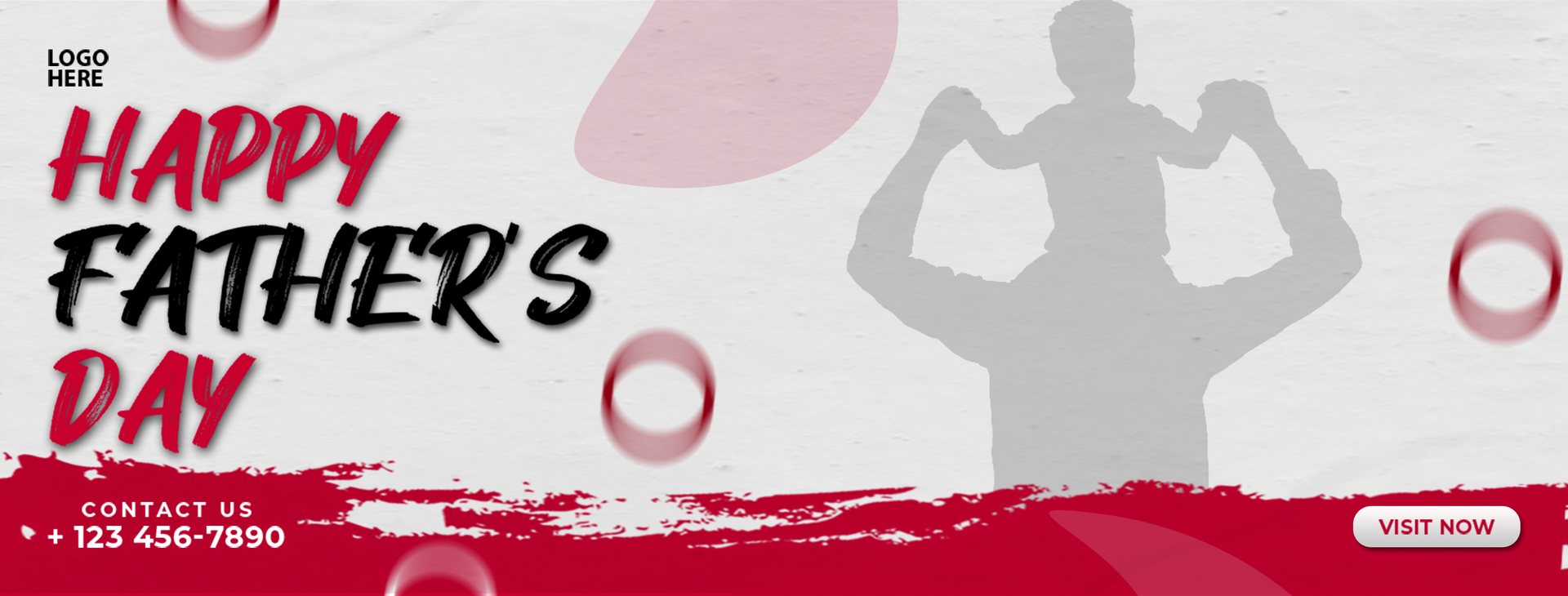 Happy fathers day cover banner and template psd