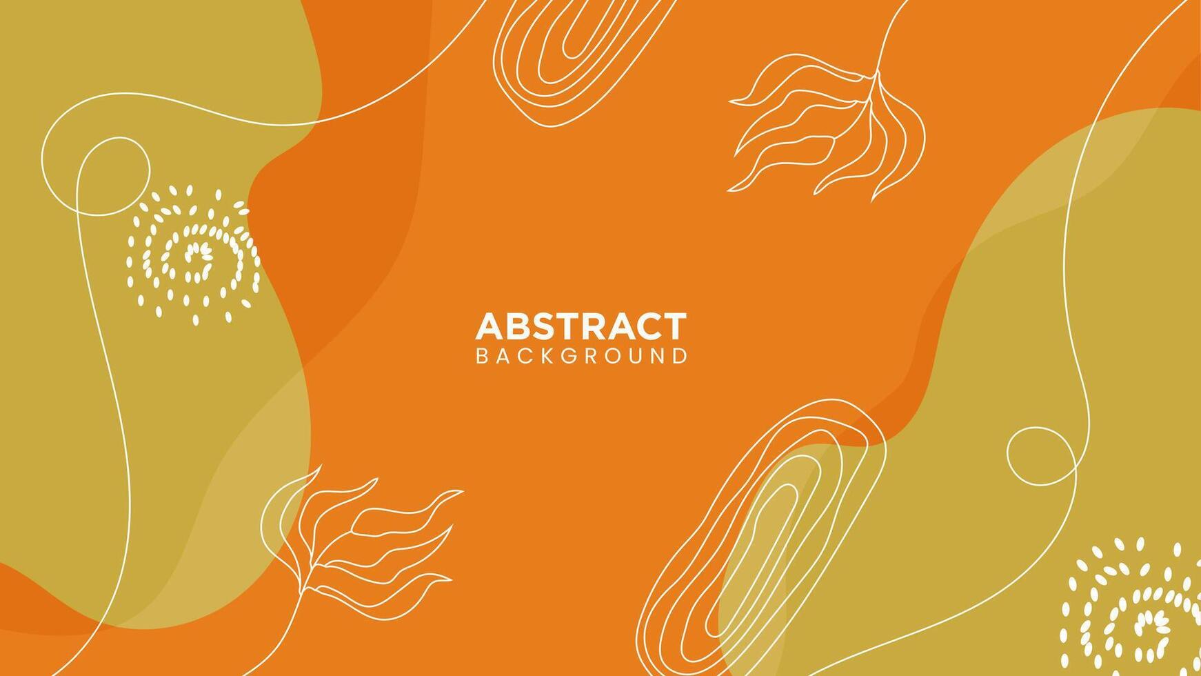Abstract tropical background with natural line arts vector