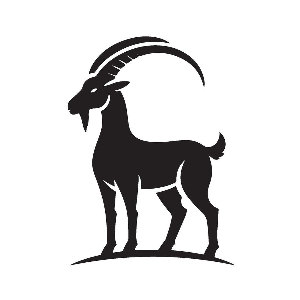 Silhouette of a Goat, Capricorn, Zodiac Signs vector