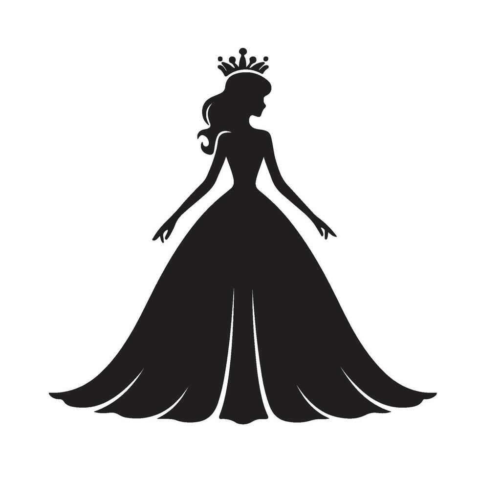 Silhouette of a Princess vector