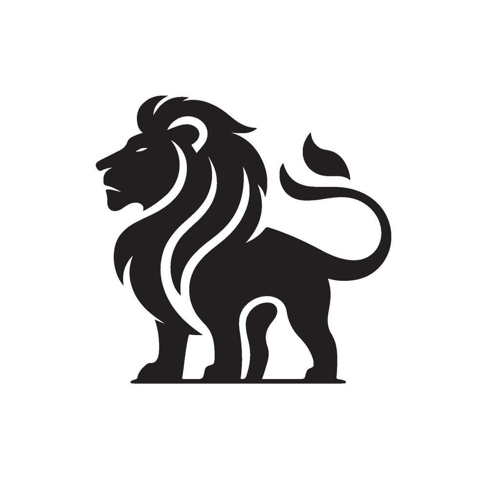 Silhouette of a Lion, Leo, Zodiac Signs vector