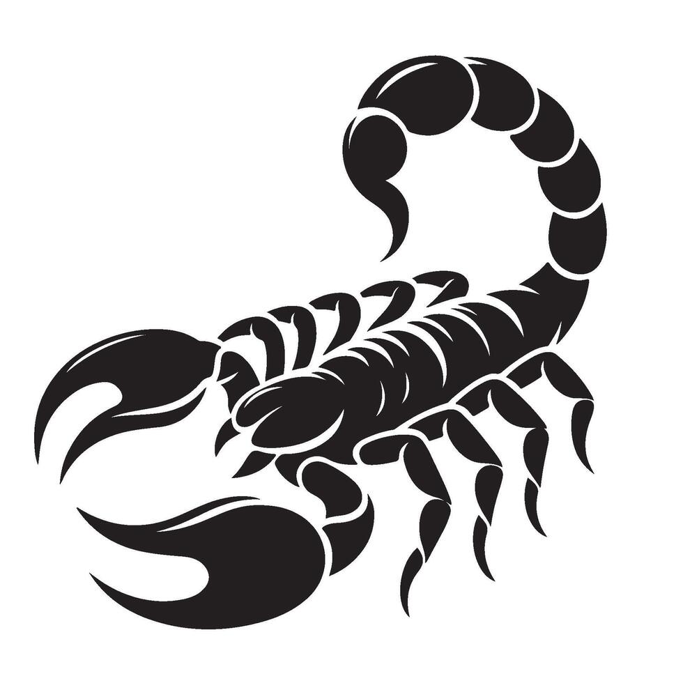 Silhouette of a Scorpion, Scorpio, Zodiac Sign vector