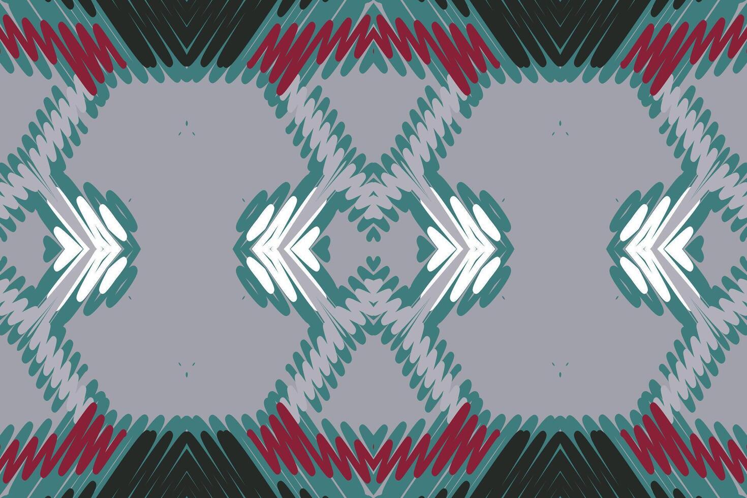 Tissue Dupatta Seamless Scandinavian pattern Motif embroidery, Ikat embroidery Design for Print figure tribal ink on cloth patola sari vector