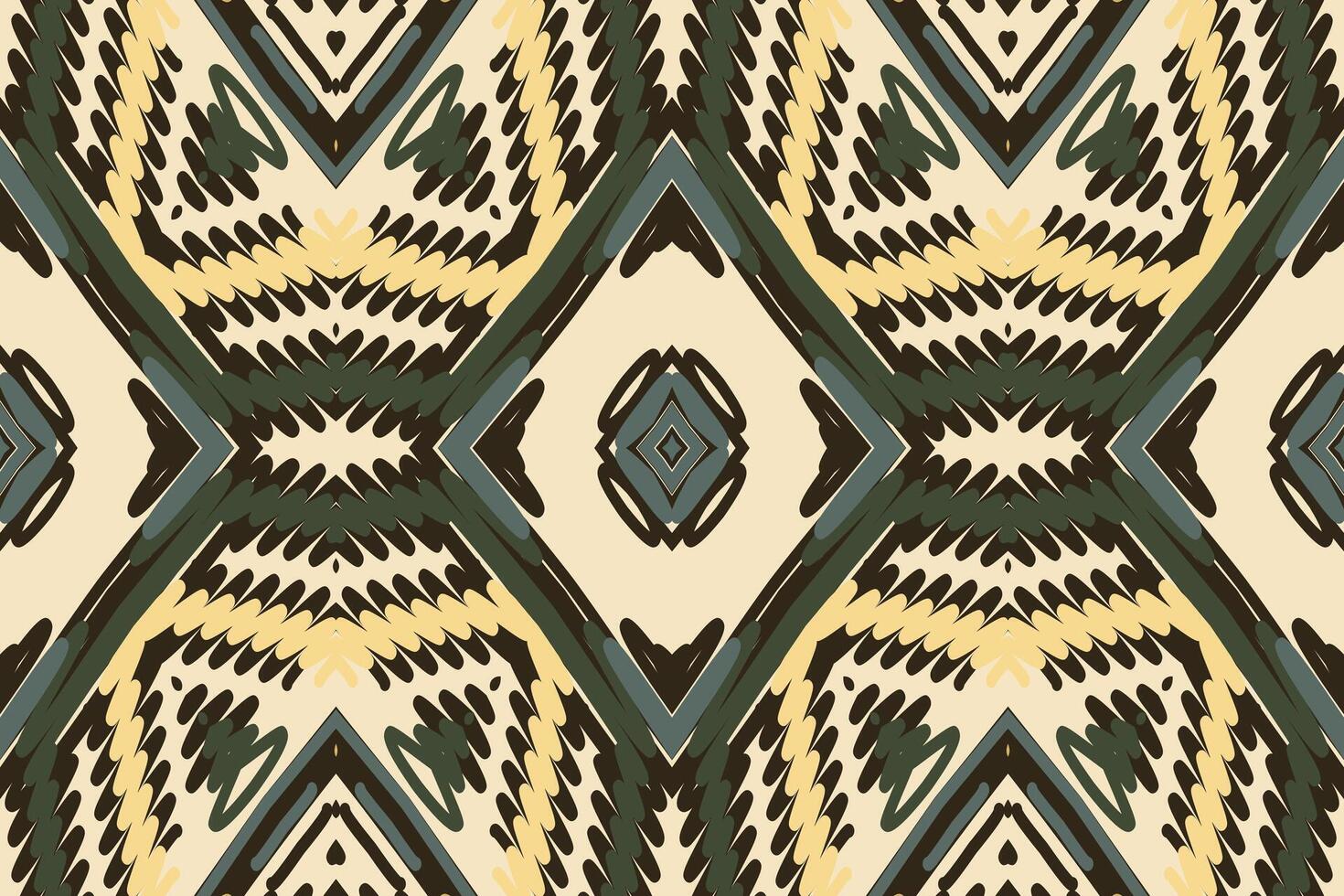 Kurta Pattern Seamless Native American, Motif embroidery, Ikat embroidery Design for Print pattern vintage flower folk navajo patchwork pattern vector