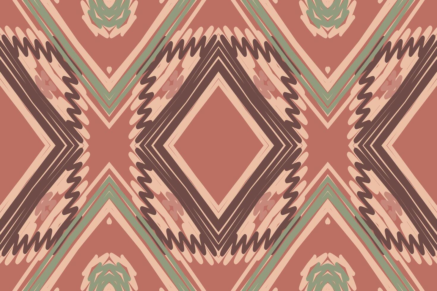 Kurta Pattern Seamless Mughal architecture Motif embroidery, Ikat embroidery Design for Print figure tribal ink on cloth patola sari vector