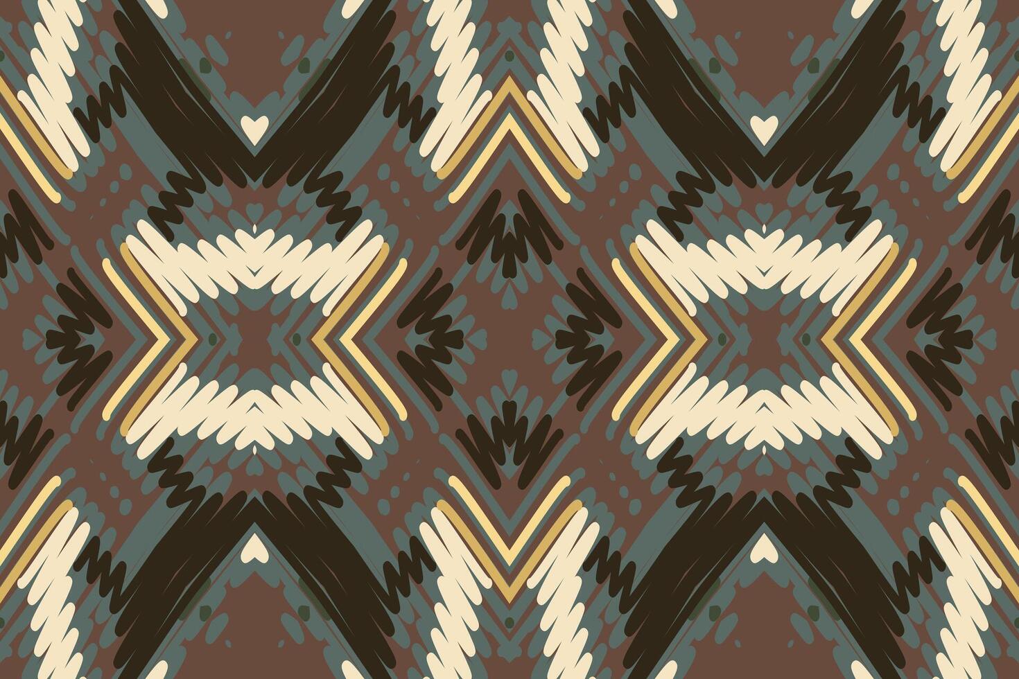 Kurta Pattern Seamless Scandinavian pattern Motif embroidery, Ikat embroidery Design for Print tapestry floral kimono repeat pattern lacing spanish motif vector