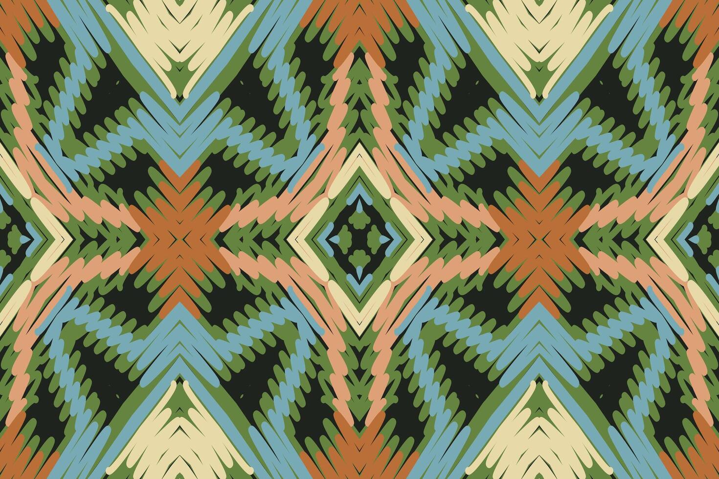 Punjabi Pattern Seamless Australian aboriginal pattern Motif embroidery, Ikat embroidery Design for Print tapestry floral kimono repeat pattern lacing spanish motif vector