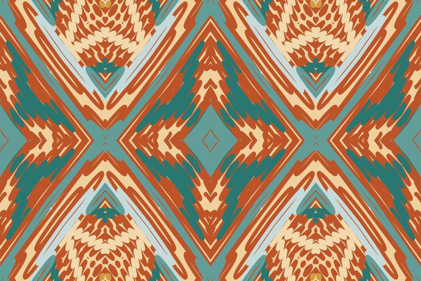 Churidar Pattern Seamless Mughal architecture Motif embroidery, Ikat embroidery Design for Print endless arabesque cloth dupatta shawl bandana print silk kurta men vector