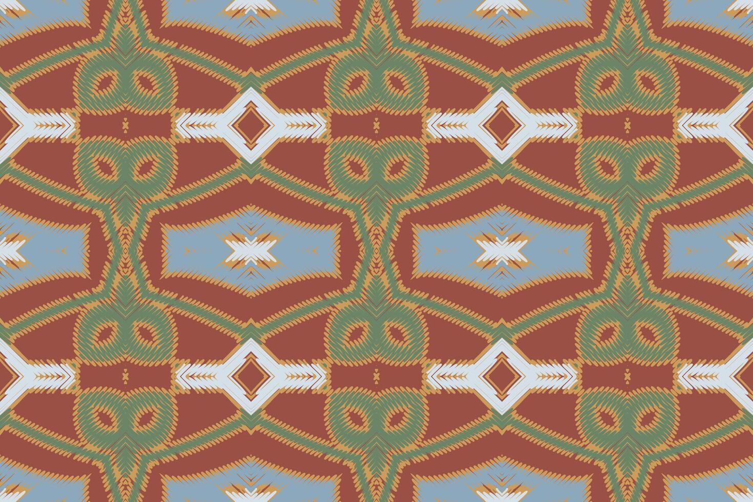 Dhoti Pants Pattern Seamless Bandana print silk Motif embroidery, Ikat embroidery Design for Print vyshyvanka placemat quilt sarong sarong beach kurtis Indian motifs vector
