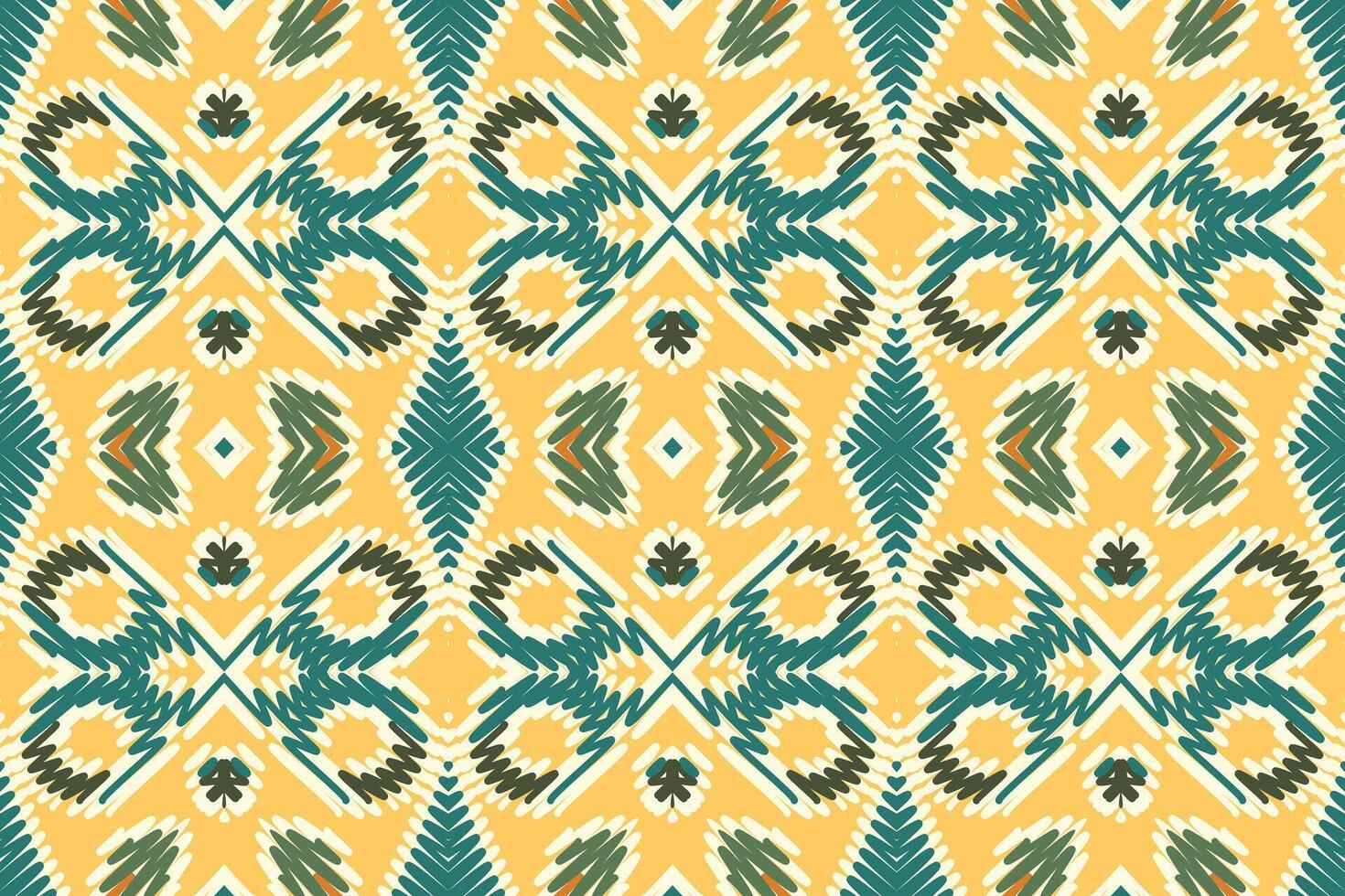 Plazo pattern Seamless Mughal architecture Motif embroidery, Ikat embroidery Design for Print figure tribal ink on cloth patola sari vector