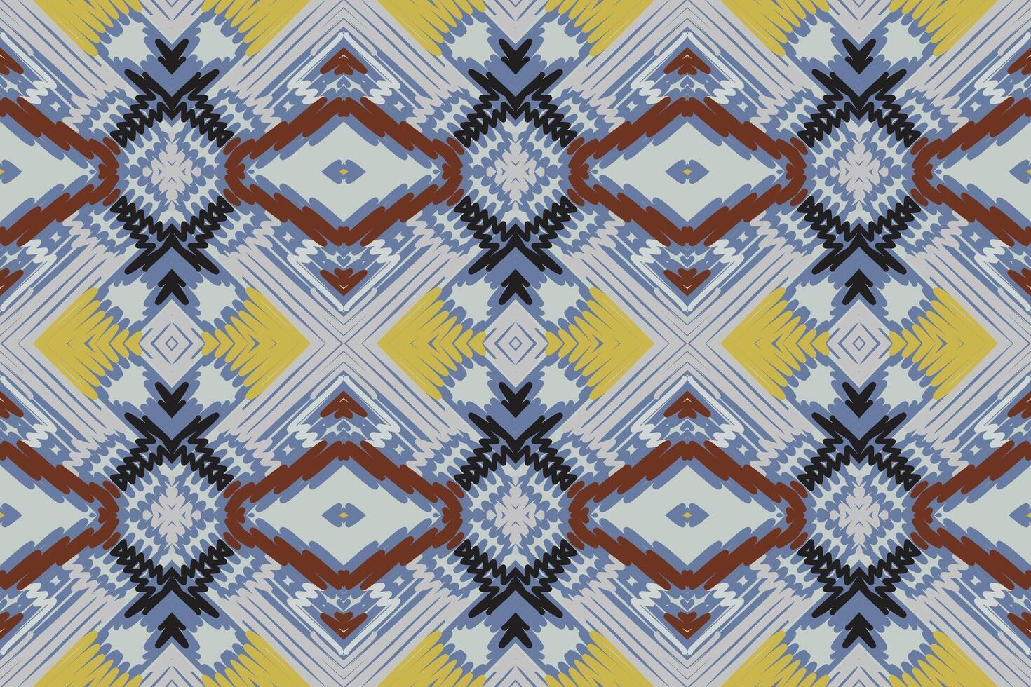 Banarasi Pattern Seamless Native American, Motif embroidery, Ikat embroidery Design for Print indonesian batik motif embroidery native american kurta mughal design vector