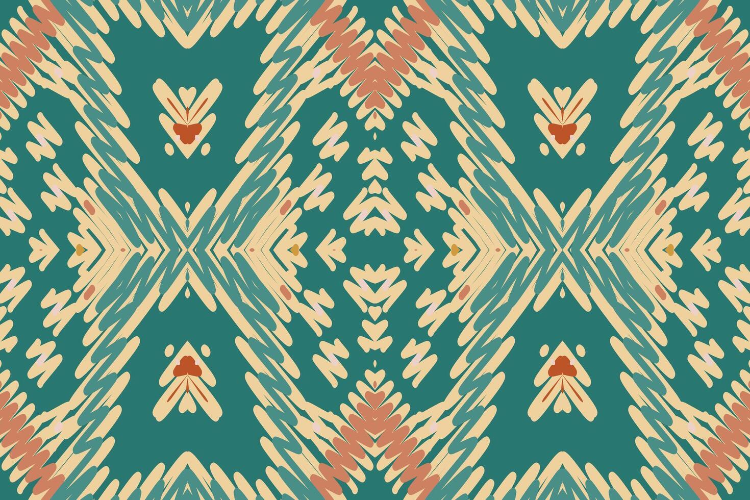 Kurti Pattern Seamless Scandinavian pattern Motif embroidery, Ikat embroidery Design for Print 60s paisley tie dye damascus ornament rugs hipster kurta pajama vector