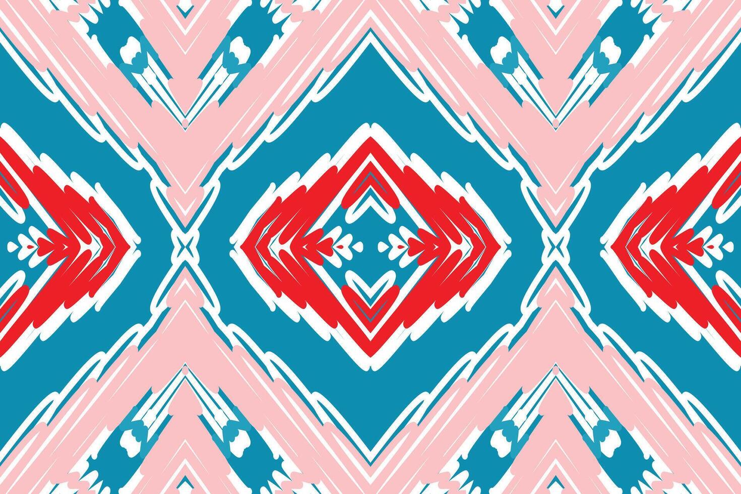 Ghagra Pattern Seamless Bandana print silk Motif embroidery, Ikat embroidery Design for Print indigenous art aboriginal art pattern floral kurti mughal border vector