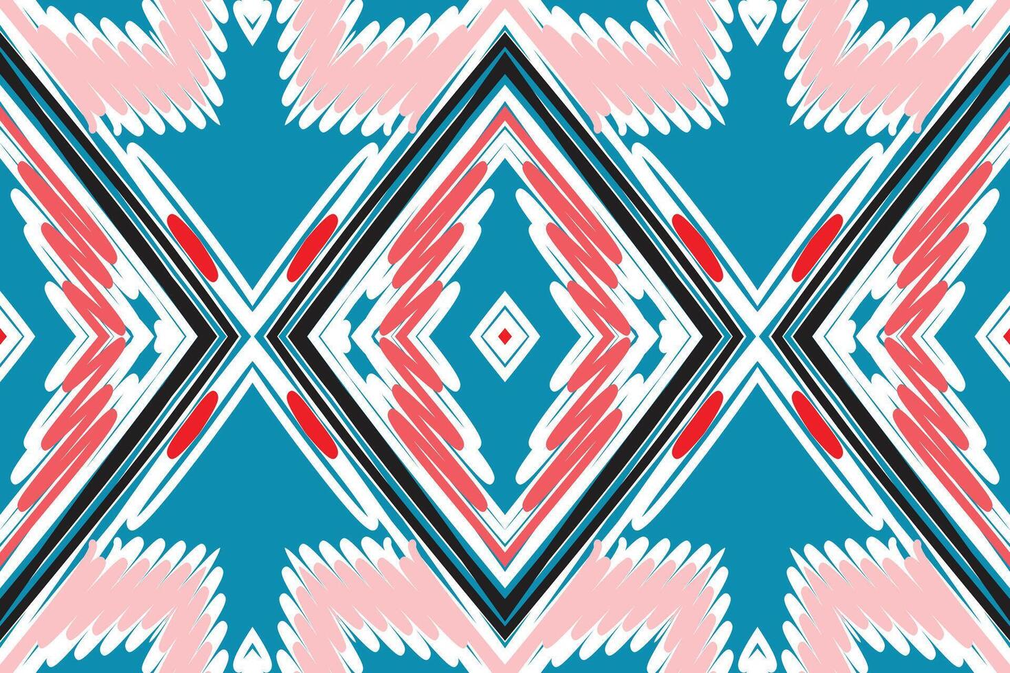 Ghagra Pattern Seamless Bandana print silk Motif embroidery, Ikat embroidery Design for Print vyshyvanka placemat quilt sarong sarong beach kurtis Indian motifs vector