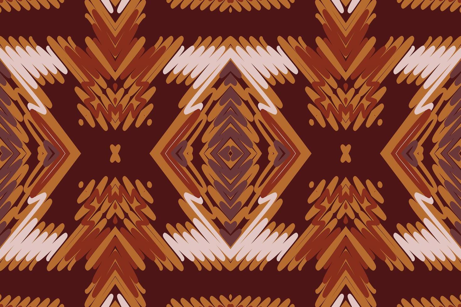 Ghagra Pattern Seamless Bandana print silk Motif embroidery, Ikat embroidery Design for Print indonesian batik motif embroidery native american kurta mughal design vector