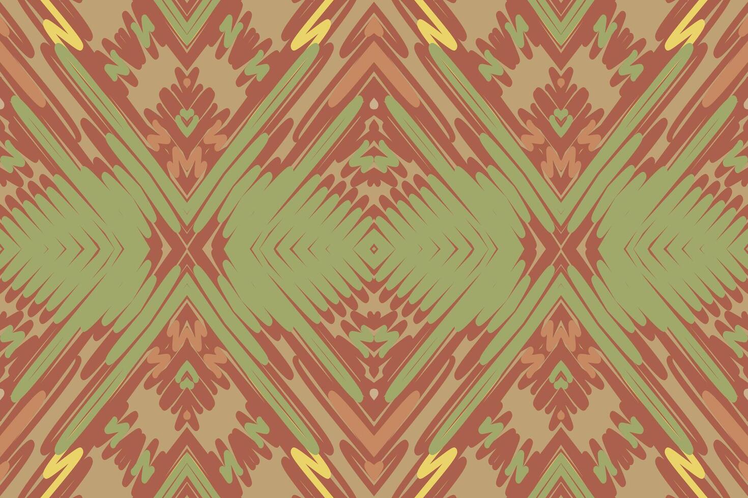 Ghagra Pattern Seamless Mughal architecture Motif embroidery, Ikat embroidery Design for Print figure tribal ink on cloth patola sari vector
