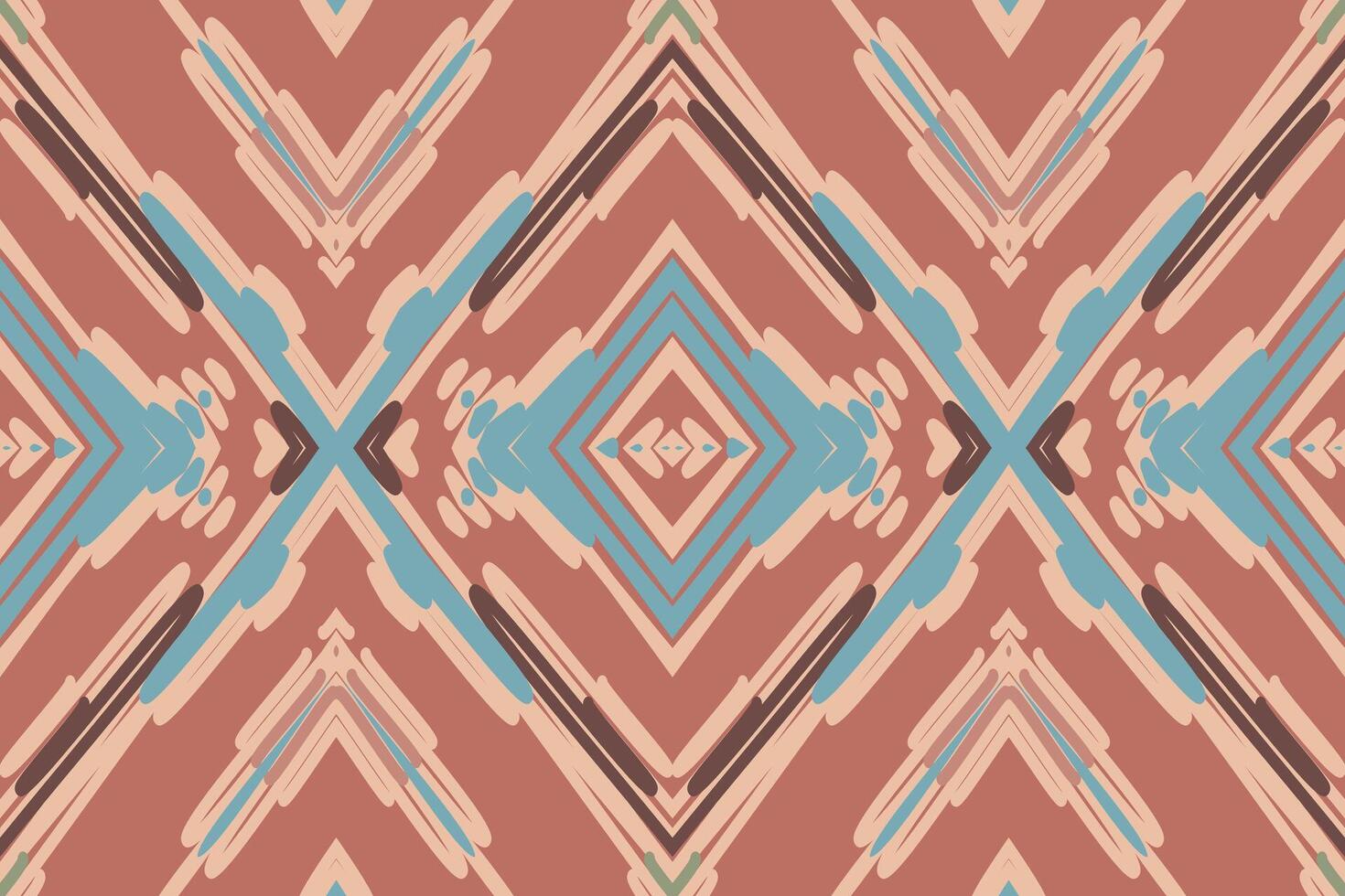 Motif folklore pattern Seamless Bandana print silk Motif embroidery, Ikat embroidery Design for Print scandinavian pattern saree ethnic nativity gypsy pattern vector