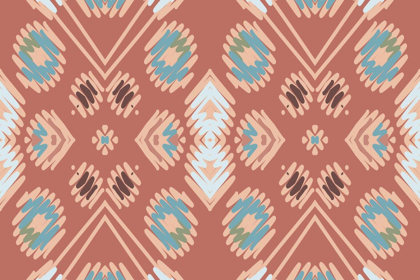 Motif folklore pattern Seamless Bandana print silk Motif embroidery, Ikat embroidery Design for Print egyptian pattern tibetan mandala bandanna vector