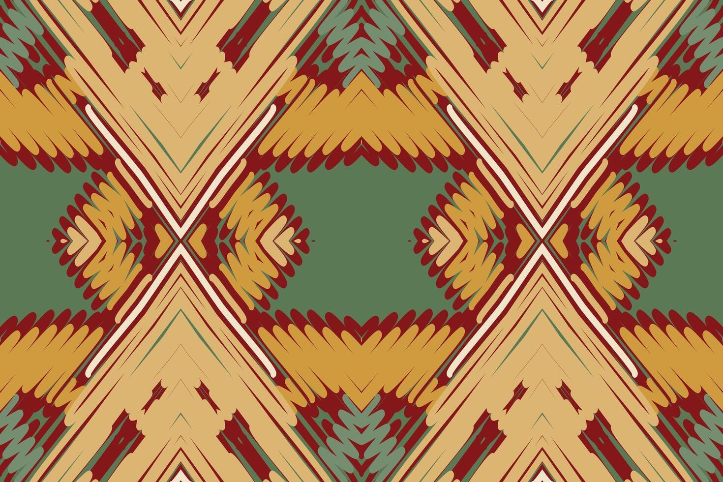 Silk fabric Patola sari Pattern Seamless Native American, Motif embroidery, Ikat embroidery Design for Print indonesian batik motif embroidery native american kurta mughal design vector