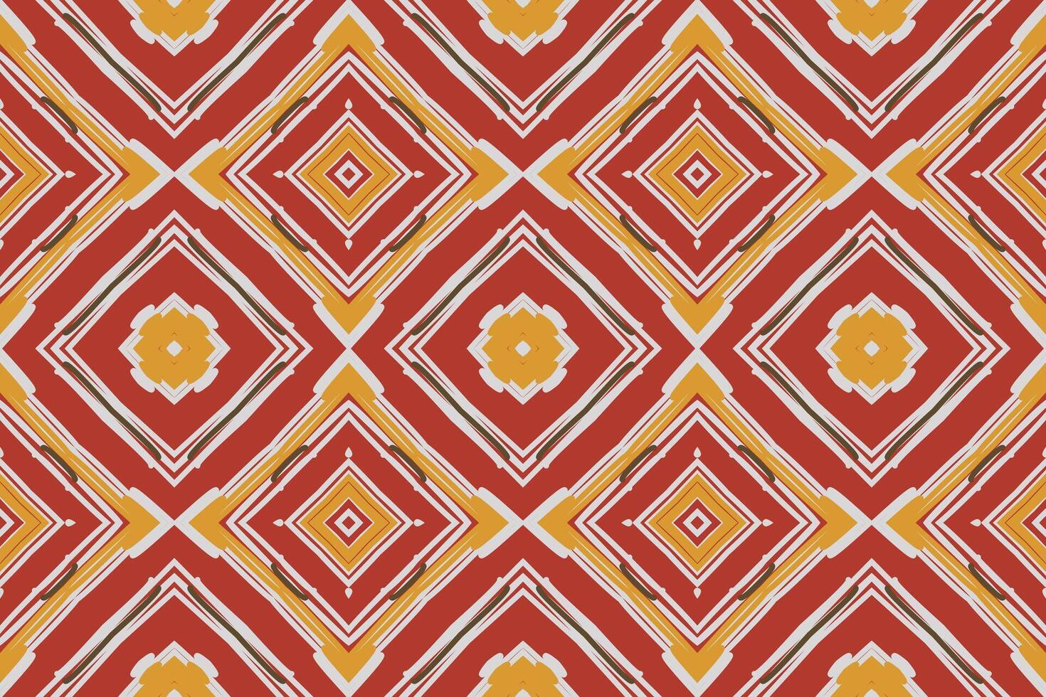 Navajo pattern Seamless Mughal architecture Motif embroidery, Ikat embroidery Design for Print figure tribal ink on cloth patola sari vector