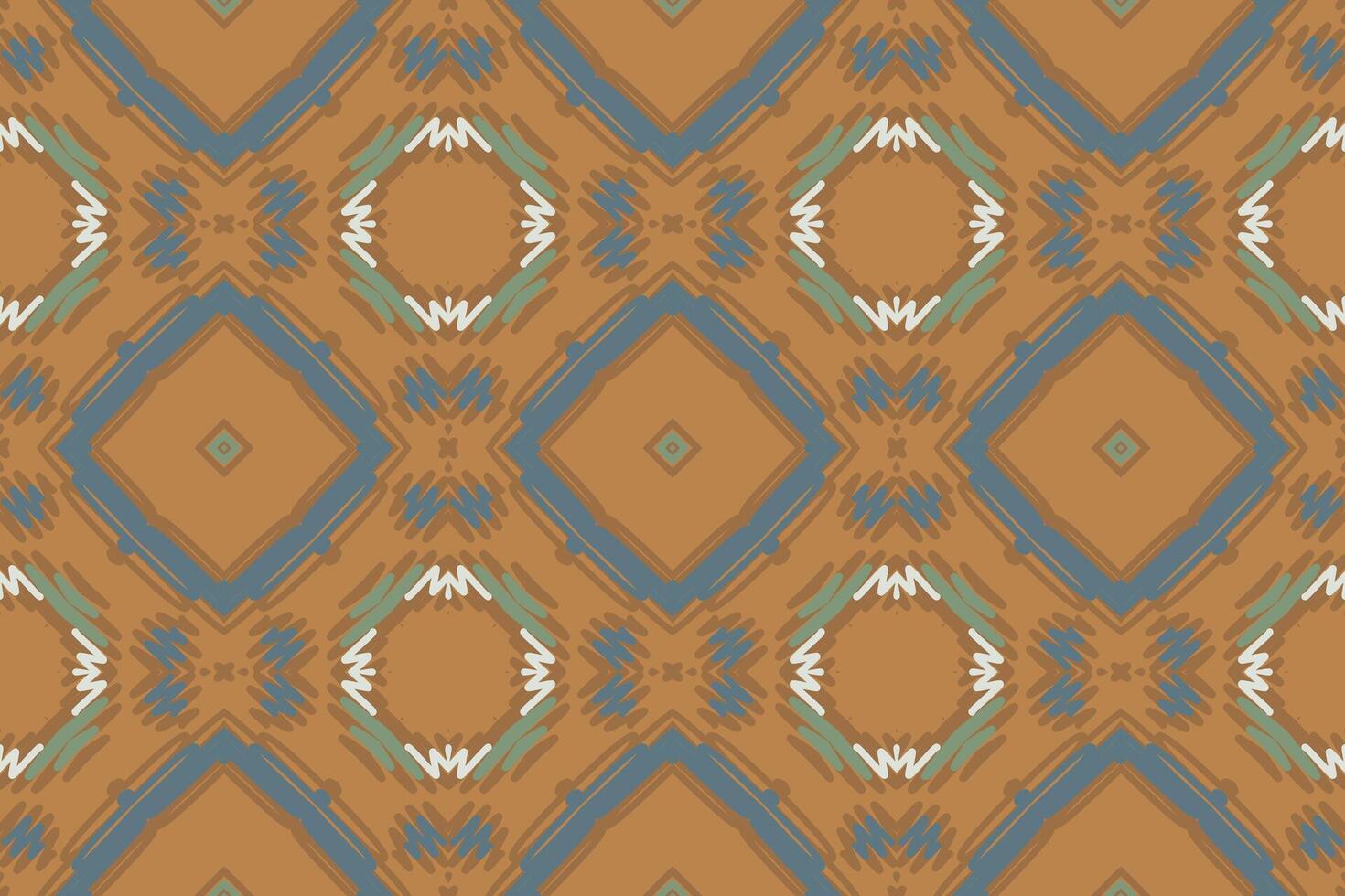 Navajo pattern Seamless Mughal architecture Motif embroidery, Ikat embroidery Design for Print endless arabesque cloth dupatta shawl bandana print silk kurta men vector