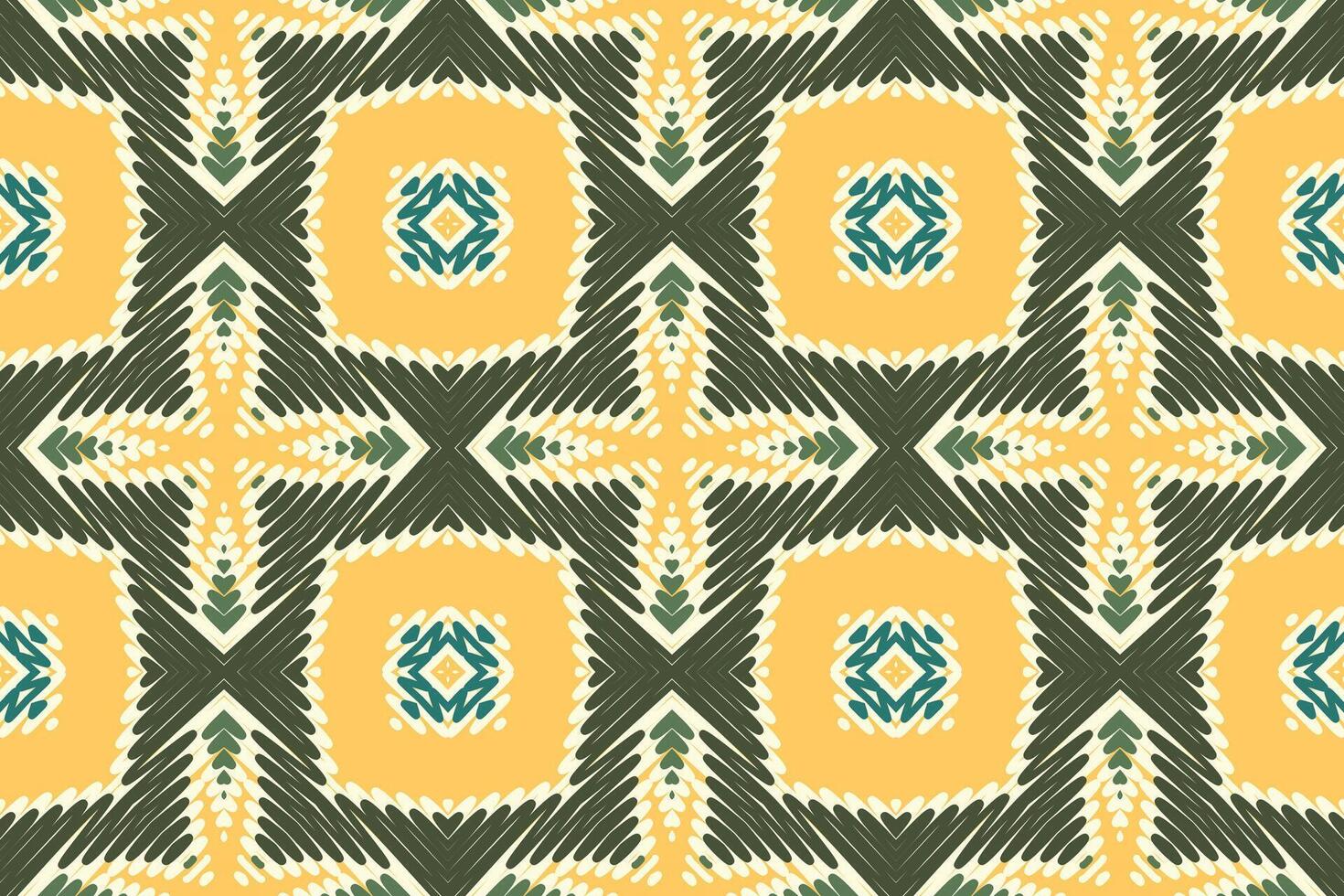 Patchwork pattern Seamless Bandana print silk Motif embroidery, Ikat embroidery Design for Print border embroidery ancient egypt vector