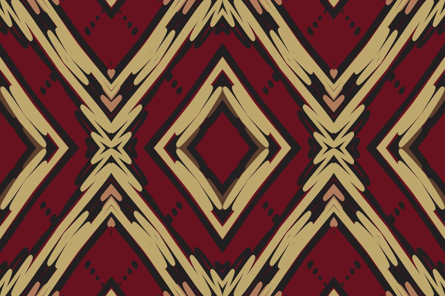 Baroque pattern Seamless Native American, Motif embroidery, Ikat embroidery Design for Print indonesian batik motif embroidery native american kurta mughal design vector