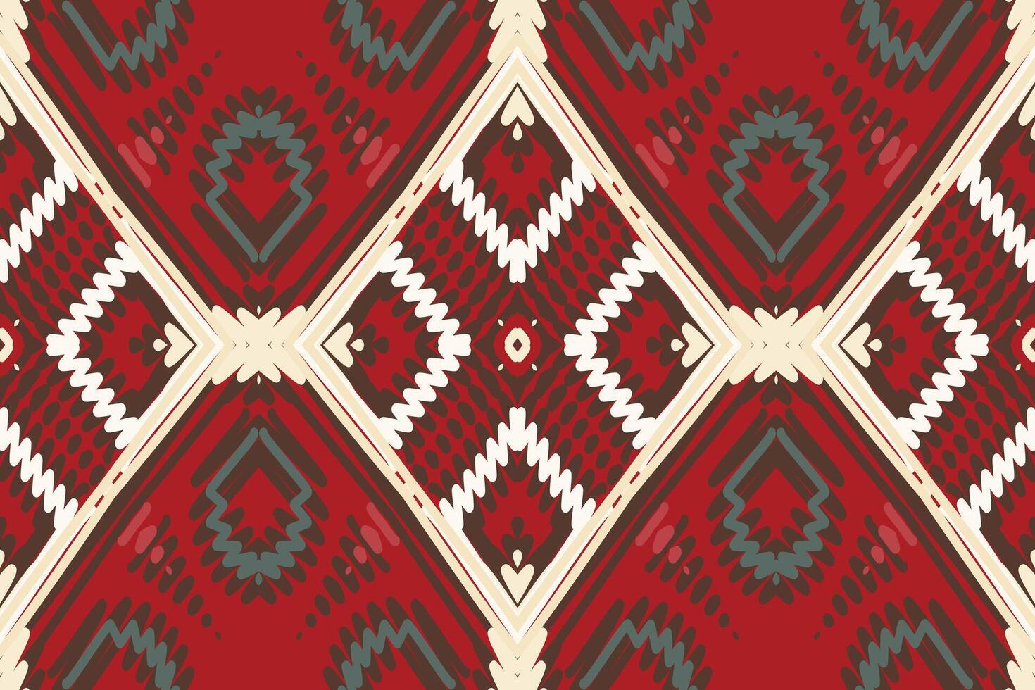 Baroque pattern Seamless Bandana print silk Motif embroidery, Ikat embroidery Design for Print indigenous art aboriginal art pattern floral kurti mughal border vector