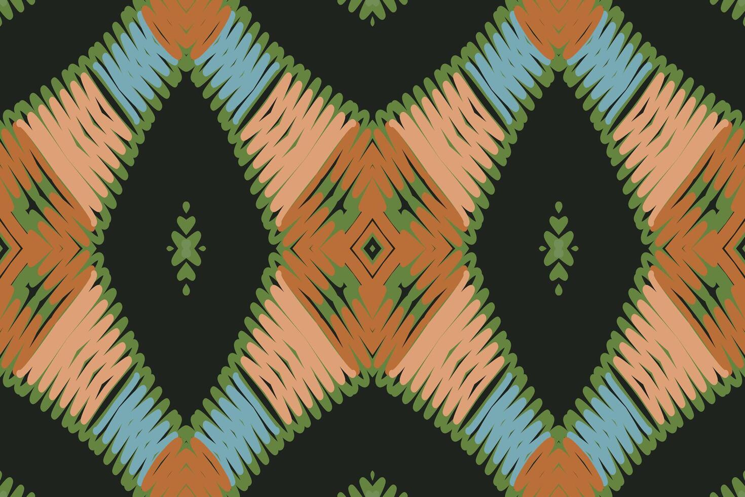 Dupatta pattern Seamless Mughal architecture Motif embroidery, Ikat embroidery Design for Print figure tribal ink on cloth patola sari vector