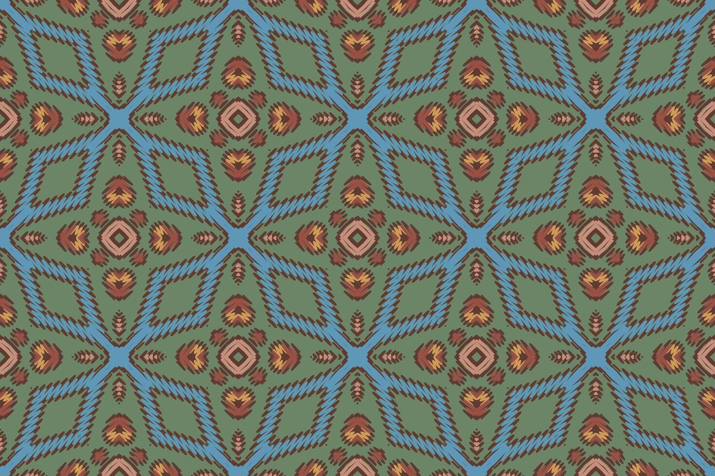 Bukhara pattern Seamless Bandana print silk Motif embroidery, Ikat embroidery Design for Print indonesian batik motif embroidery native american kurta mughal design vector