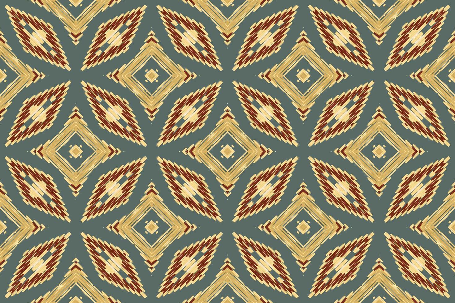 Bukhara pattern Seamless Mughal architecture Motif embroidery, Ikat embroidery Design for Print tapestry floral kimono repeat pattern lacing spanish motif vector