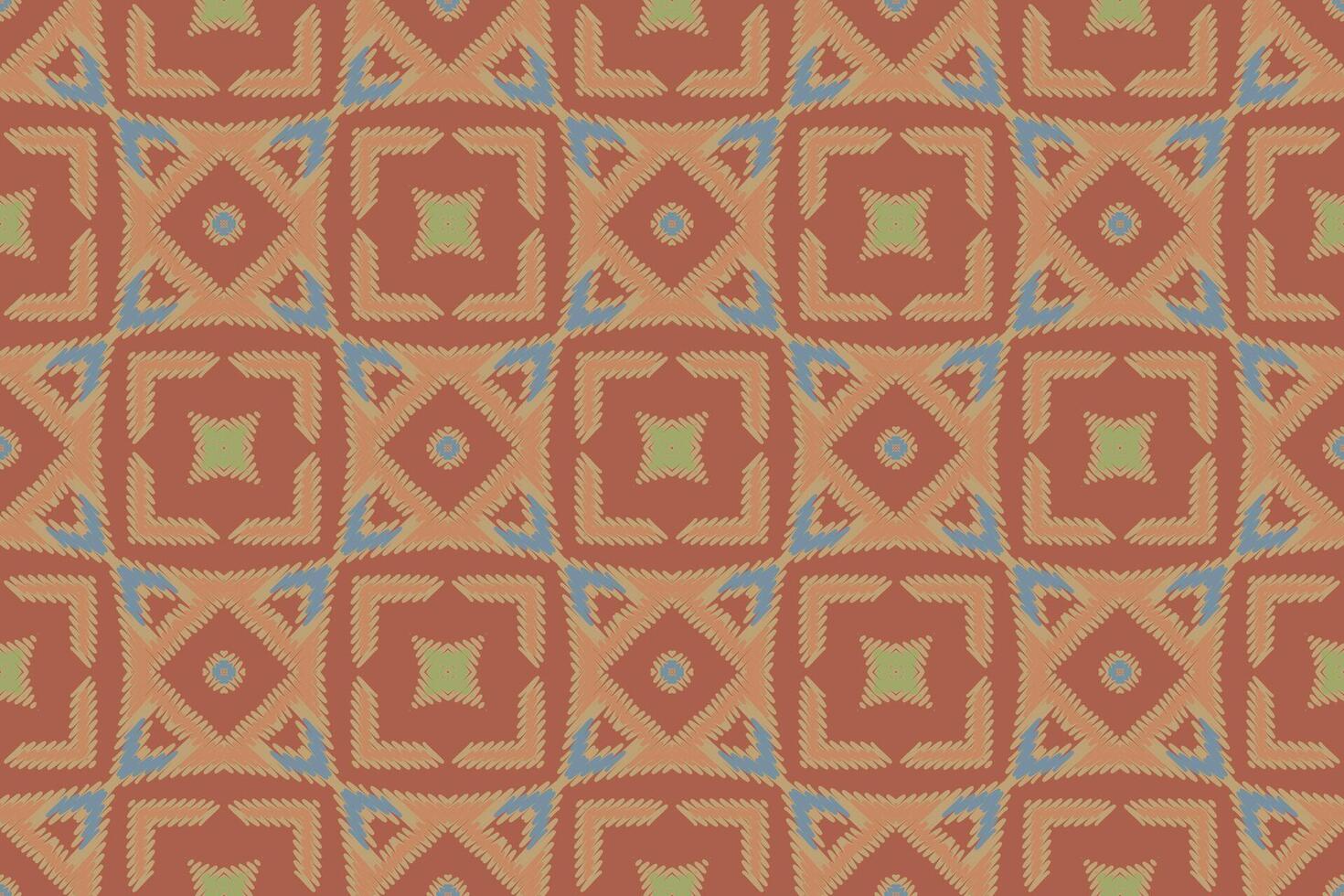Fashion pattern Seamless Bandana print silk Motif embroidery, Ikat embroidery Design for Print tie dyeing pillowcase sambal puri kurti mughal architecture vector