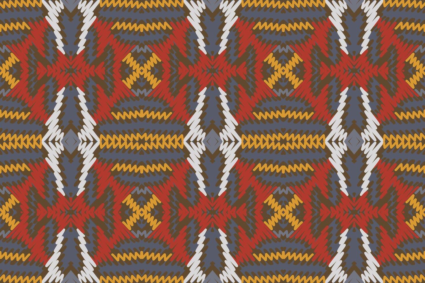 Tissue Dupatta Seamless Native American, Motif embroidery, Ikat embroidery Design for Print egyptian pattern tibetan mandala bandanna vector
