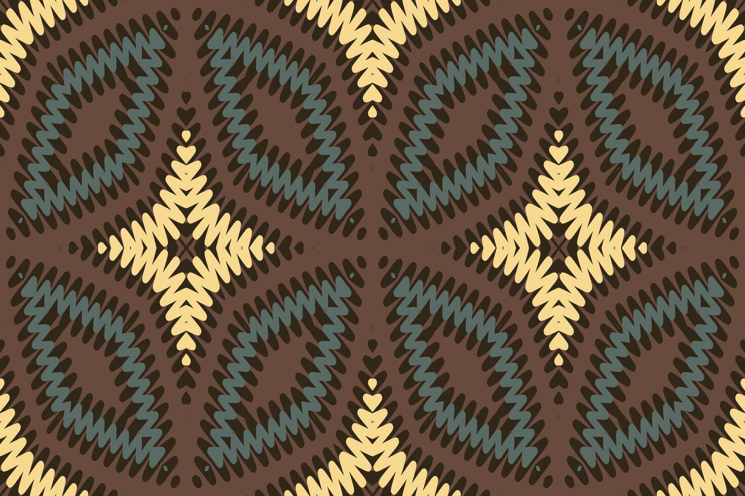 Kilim Pattern Seamless Bandana print silk Motif embroidery, Ikat embroidery Design for Print scandinavian pattern saree ethnic nativity gypsy pattern vector
