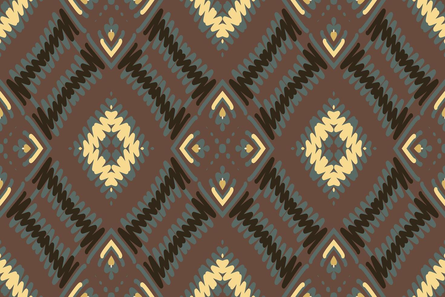 Kilim Pattern Seamless Mughal architecture Motif embroidery, Ikat embroidery Design for Print figure tribal ink on cloth patola sari vector