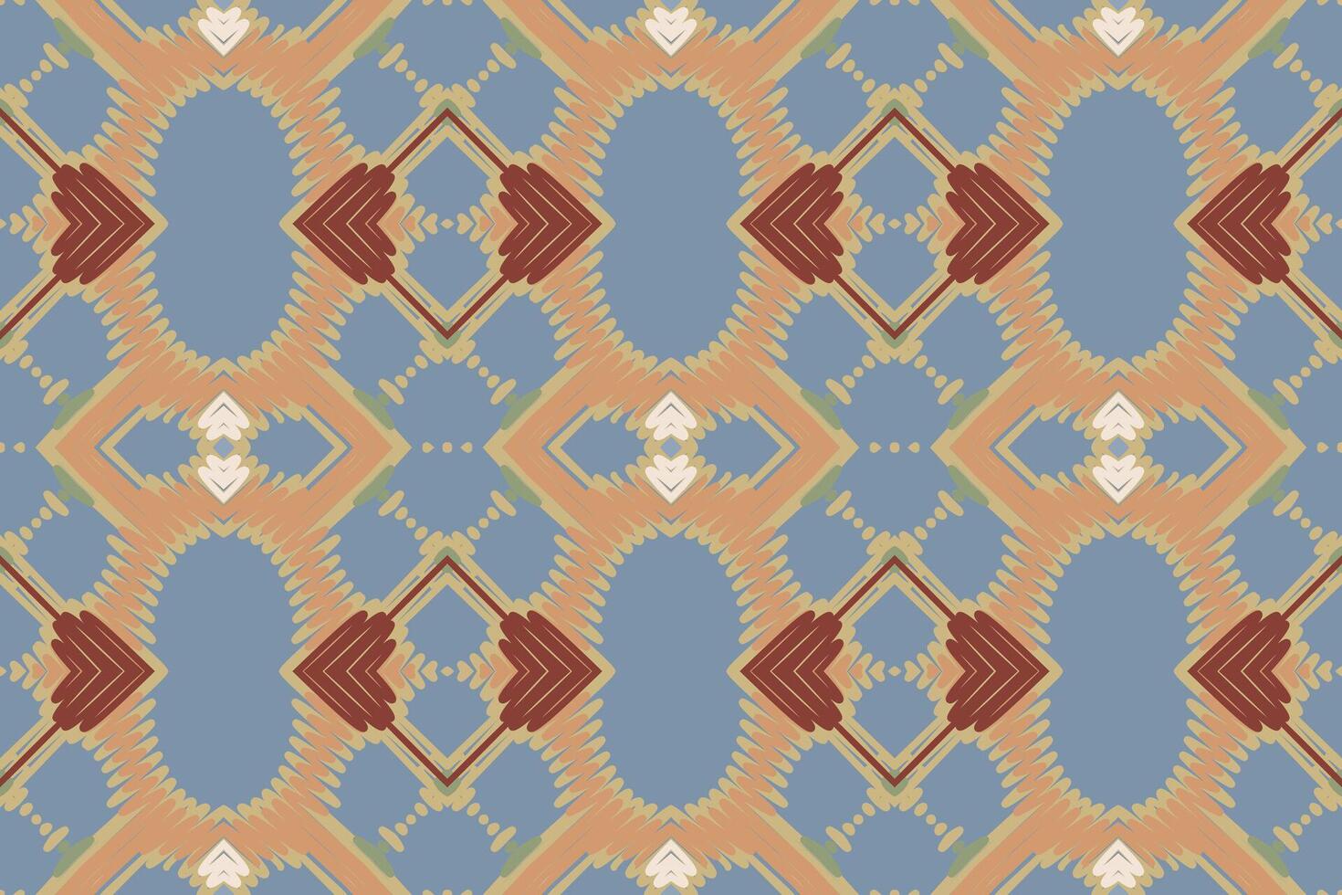 Kurta Pattern Seamless Bandana print silk Motif embroidery, Ikat embroidery Design for Print tie dyeing pillowcase sambal puri kurti mughal architecture vector