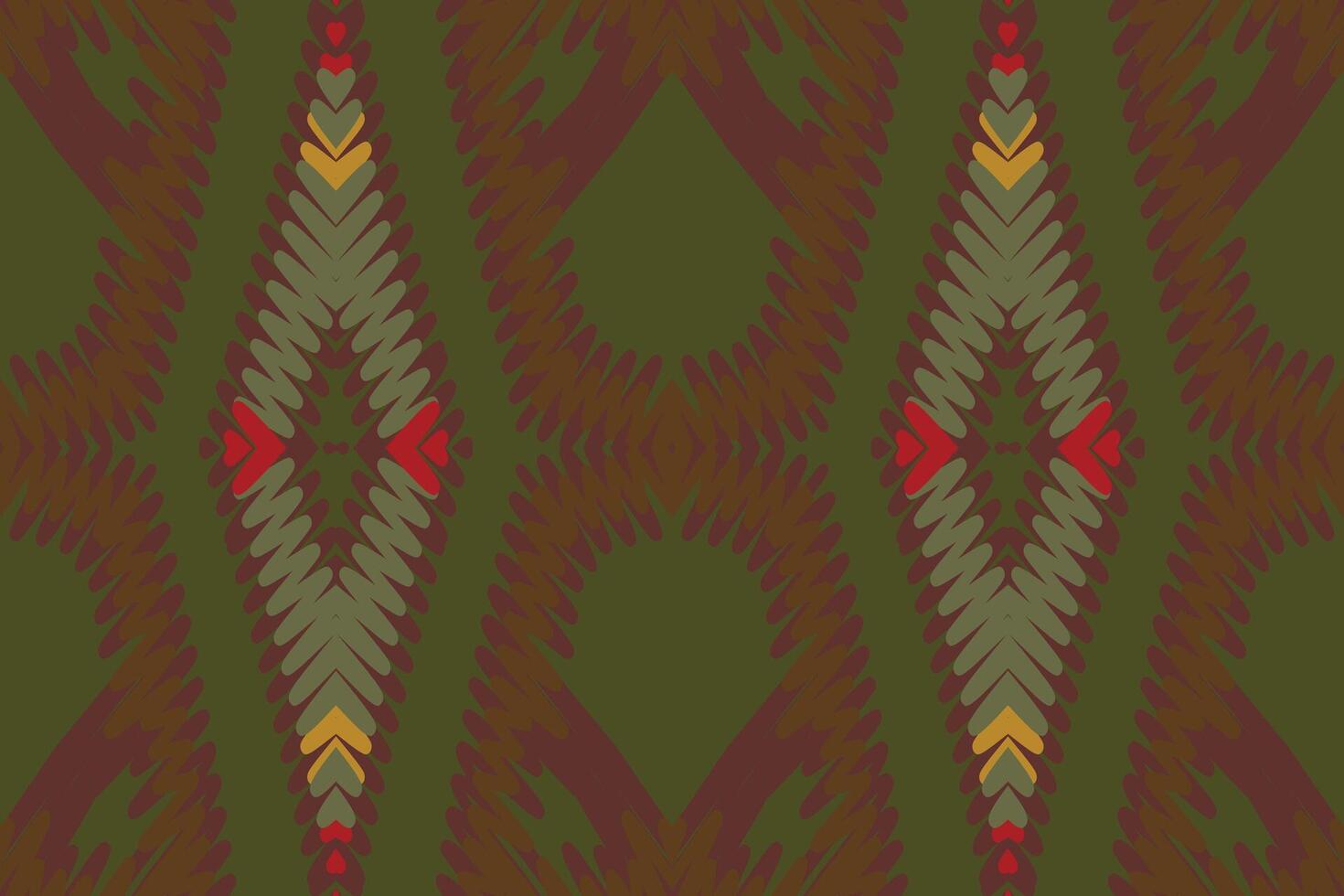 Kurta Pattern Seamless Mughal architecture Motif embroidery, Ikat embroidery Design for Print figure tribal ink on cloth patola sari vector